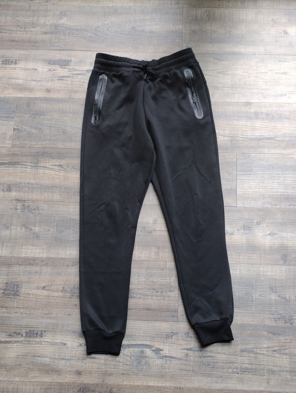 Kids' Black Jogger Sweatpants with Zipper Pockets